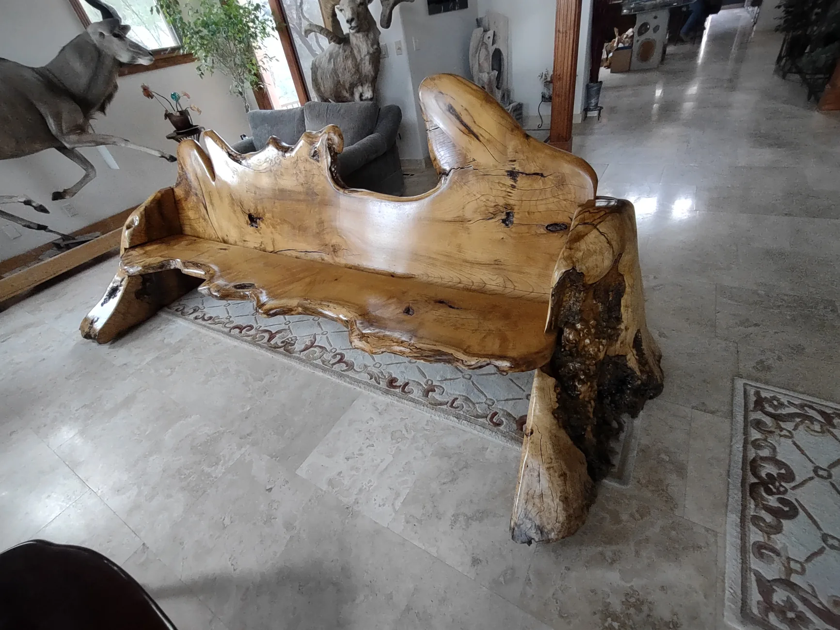 Refinished wooden bench